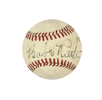 Babe Ruth/Roger Maris Historical Home Run Kings Dual Signed Baseball
